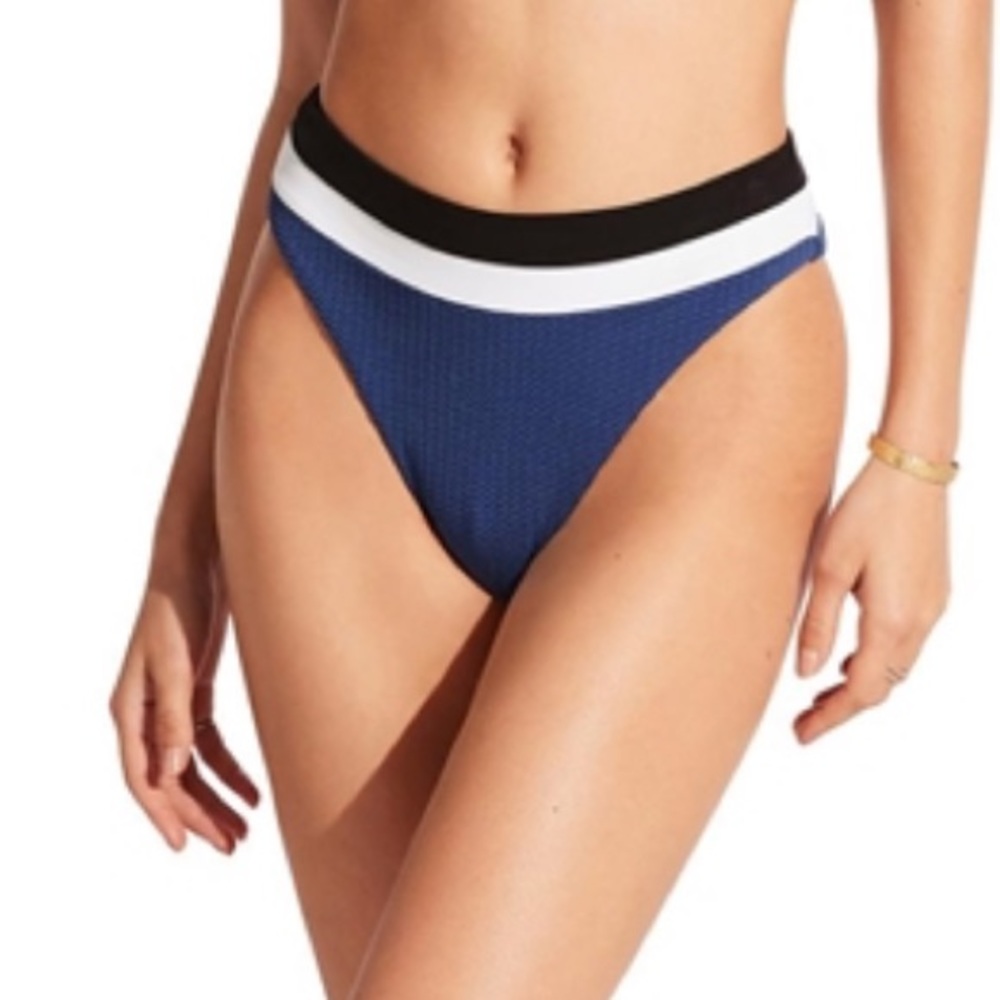 Seafolly Spliced High Rise Bikini Bottoms